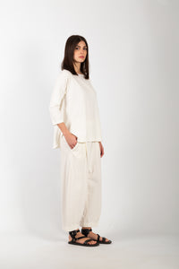 Pantalone over Mama b BIANCO U