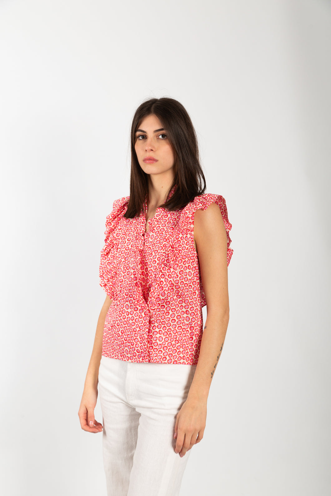 Camicia con rouches FRNCH Paris TAYA F12611