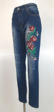 Carica l&#39;immagine nel visualizzatore di Gallery, GRETHA JEANS RICAMO ROSE G.P016R.2135
