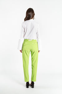 Pantalone in cotone vichy White Sand 358